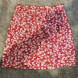 Red and white flower skirt